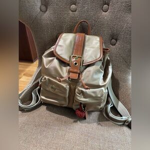 Coach Tan and Brown Backpack